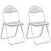 Sedia pieghevole 2 pcs Bianco e Grigio 48 x 43,5 x 81 cm - Foto miniatura 1