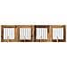 Cancello per cani con supporti 4 pcs Legno antico 60 x 60 cm - Foto miniatura 1