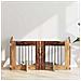 Cancello per cani con supporti 4 pcs Legno antico 60 x 60 cm - Foto miniatura 2