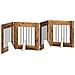 Cancello per cani con supporti 4 pcs Legno antico 60 x 60 cm - Foto miniatura 4