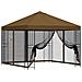 Gazebo da giardino con pareti laterali 3 x 3 m Tortora - Foto miniatura 1