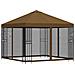 Gazebo da giardino con pareti laterali 3 x 3 m Tortora - Foto miniatura 3