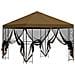 Gazebo da giardino con pareti laterali 3 x 3 m Tortora - Foto miniatura 4