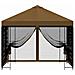 Gazebo da giardino con pareti laterali 3 x 3 m Tortora - Foto miniatura 5