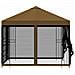 Gazebo da giardino con pareti laterali 3 x 3 m Tortora - Foto miniatura 6
