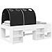 Letto con Tunnel 4 pcs Bianco e Nero Legno ingegnerizzato - Foto miniatura 1