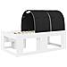Letto con Tunnel 4 pcs Bianco e Nero Legno ingegnerizzato - Foto miniatura 8