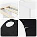 Letto con Tunnel 4 pcs Bianco e Nero Legno ingegnerizzato - Foto miniatura 9