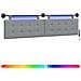 Testiera sospesa Con luce LED Grigio Chiaro Tessuto - Foto miniatura 1