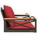 Panchina Dondolo con Cuscini Marrone 109x62x40 cm in Polyrattan - Foto miniatura 5
