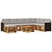 Set di divani da esterno 7 pcs Naturale e Grigio Chiaro - Foto miniatura 1