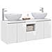 Set di Armadi da Bagno 3 pz Bianco Lucido 49,5 x 44,5 x 65 cm - Foto miniatura 3