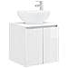 Set di Armadi da Bagno 3 pz Bianco Lucido 49,5 x 44,5 x 65 cm - Foto miniatura 6