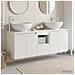 Set di Armadi da Bagno 3 pz Bianco Lucido 49,5 x 44,5 x 65 cm - Foto miniatura 7