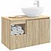 Set di mobili per il bagno 2 pz Rovere Sonoma - Foto miniatura 4