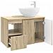 Set di mobili per il bagno 2 pz Rovere Sonoma - Foto miniatura 9