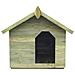 Cuccia Per Cane Da Esterno Tetto Apribile Legno Impregnato Fsc - Foto miniatura 2