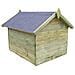 Cuccia Per Cane Da Esterno Tetto Apribile Legno Impregnato Fsc - Foto miniatura 3