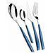 Servizio Posate 24 Pz. ""glamour"" Blu Avio - Foto miniatura 3