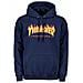 Felpa Con Cappuccio Thrasher Flame Logo Blu Scuro (s, Blu Scuro)  - Foto miniatura 1