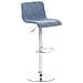 Sgabello Alto Hoover in Stoffa E Metallo I Sgabello Bar Design Regolabile 59-80 CM I Sedia Sgabello Cucina Girevole 360° con Schienale Blu - Foto miniatura 1