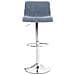 Sgabello Alto Hoover in Stoffa E Metallo I Sgabello Bar Design Regolabile 59-80 CM I Sedia Sgabello Cucina Girevole 360° con Schienale Blu - Foto miniatura 2