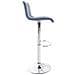Sgabello Alto Hoover in Stoffa E Metallo I Sgabello Bar Design Regolabile 59-80 CM I Sedia Sgabello Cucina Girevole 360° con Schienale Blu - Foto miniatura 3