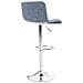 Sgabello Alto Hoover in Stoffa E Metallo I Sgabello Bar Design Regolabile 59-80 CM I Sedia Sgabello Cucina Girevole 360° con Schienale Blu - Foto miniatura 4