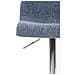 Sgabello Alto Hoover in Stoffa E Metallo I Sgabello Bar Design Regolabile 59-80 CM I Sedia Sgabello Cucina Girevole 360° con Schienale Blu - Foto miniatura 5