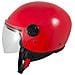Casco Jet Moto Scooter Visera Antigraffio Rosso Backline Ece 22-05 L - Foto miniatura 5