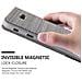 Custodia Compatibile Con Samsung Galaxy A7 2017 In Grigio Nero - Coperchio Protettiva Con Chiusura Magnetica, Funzione Stand E Tasca Per Le Carte - Foto miniatura 8