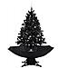 Albero Di Natale Con Nevicata E Base Ad Ombrello Nero 140cm Pvc - Foto miniatura 2