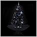 Albero Di Natale Con Nevicata E Base Ad Ombrello Nero 140cm Pvc - Foto miniatura 3