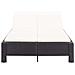 Lettino Prendisole a 2 Posti con Cuscino Nero in Polyrattan - Foto miniatura 3