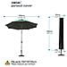 Copertura Dellombrello Ombrellone Copertura Per Parasol 3m Impermeabile Resistente Allo Strappo 420d Oxford Tessuto Uv50 - Foto miniatura 4