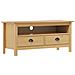 Mobile Porta TV Hill Marrone Miele 110x40x47 cm Legno di Pino - Foto miniatura 1