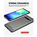 Custodia Compatibile Con Samsung Galaxy S10 In Brusched Grigio - Coperchio Protettivo In Silicone Tpu Flessibile In Look Acciaio Inossidabile-fibra Di Carbonio - Foto miniatura 4