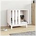 Casetta Per Cani Bianco 60x45x57 Cm In Legno Massello Di Pino - Foto miniatura 1