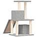 Albero Per Gatti Con Tiragraffi In Sisal Grigio Chiaro 82 Cm - Foto miniatura 4