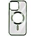 Cover Magsafe Per Iphone 15 Pro Silicone Bordo Cromato Verde - Foto miniatura 1