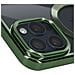 Cover Magsafe Per Iphone 15 Pro Silicone Bordo Cromato Verde - Foto miniatura 5