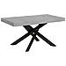 Tavolo Allungabile 90x160/264 Cm Volantis Telaio Antracite - Cemento - Foto miniatura 2