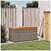 Contenitore Giardino Grigio 110x50x54cm Polyrattan Legno Acacia - Foto miniatura 3