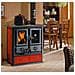 Cucina Stufa A Legna Con Rivestimento In Maiolica 7,2 Kw Rosetta Liberty Bordeaux - Foto miniatura 1