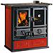 Cucina Stufa A Legna Con Rivestimento In Maiolica 7,2 Kw Rosetta Liberty Bordeaux - Foto miniatura 2