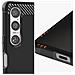 Cover Per Sony Xperia 1 Vi Silicone Anti-urto Design Carbonio, Nero - Foto miniatura 3