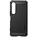 Cover Per Sony Xperia 1 Vi Silicone Anti-urto Design Carbonio, Nero - Foto miniatura 1