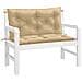Cuscini Panca Giardino 2pz Beige Mélange 100x50x7cm Tessuto - Foto miniatura 1