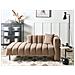Chaise Longue Versione Destra Lannils Tessuto Marrone Chiaro - Foto miniatura 1