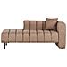 Chaise Longue Versione Destra Lannils Tessuto Marrone Chiaro - Foto miniatura 2